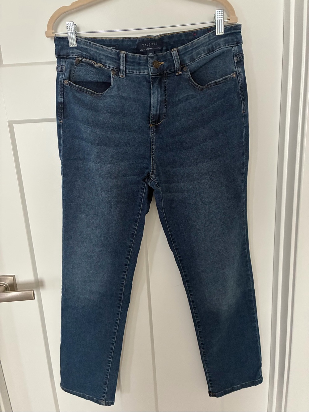 Talbots Dark Wash Cropped Straight-Leg Jeans